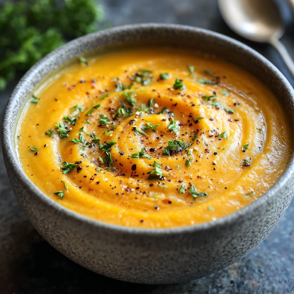 One Pot Creamy Carrot Lentil Soup – Easy, Healthy Meal