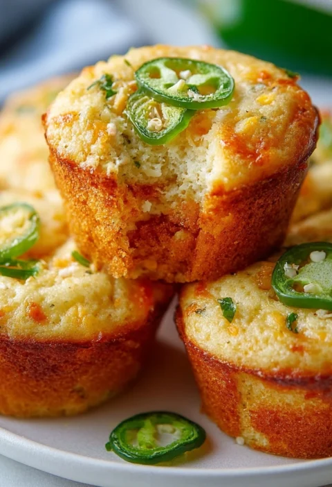 Jalapeo Cheddar Cornbread Muffins