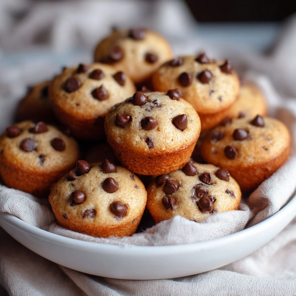 Mini Chocolate Chip Muffins (Greek Yogurt Muffins)