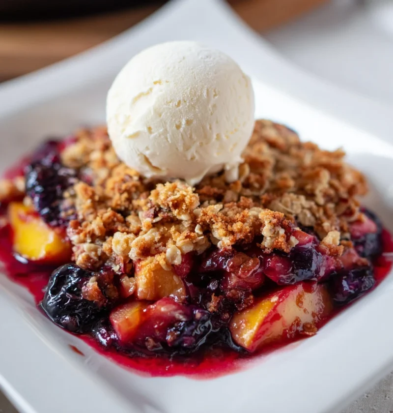 Peach Blueberry Crisp