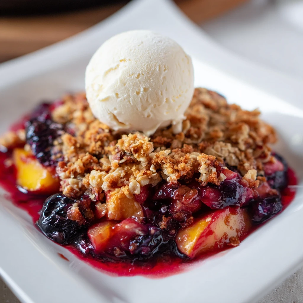 Peach Blueberry Crisp
