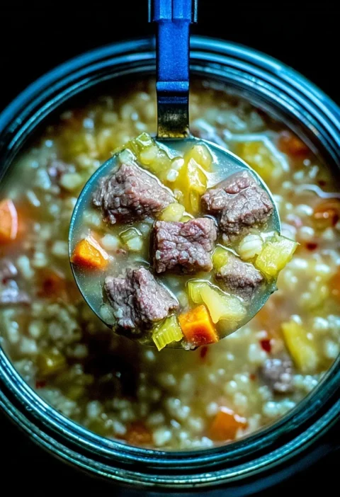 Slow Cooker Beef Barley Soup