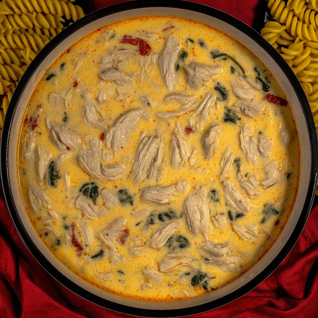 Slow Cooker Garlic Parmesan Chicken Stew