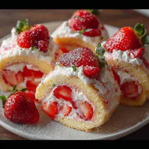 Sweet Strawberry Shortcake Cheesecake Rolls: A Delightful Dessert Fusion