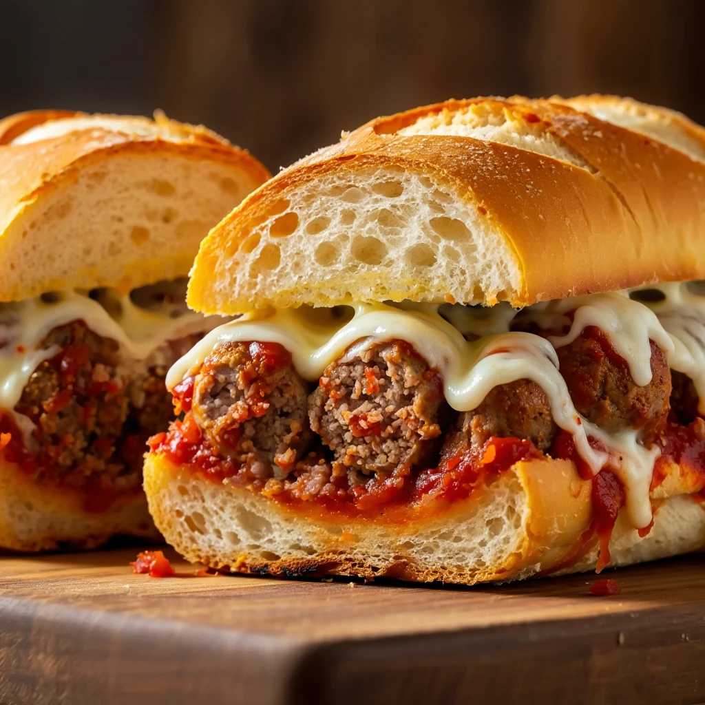 Cheesy Meatball Subs Recipe