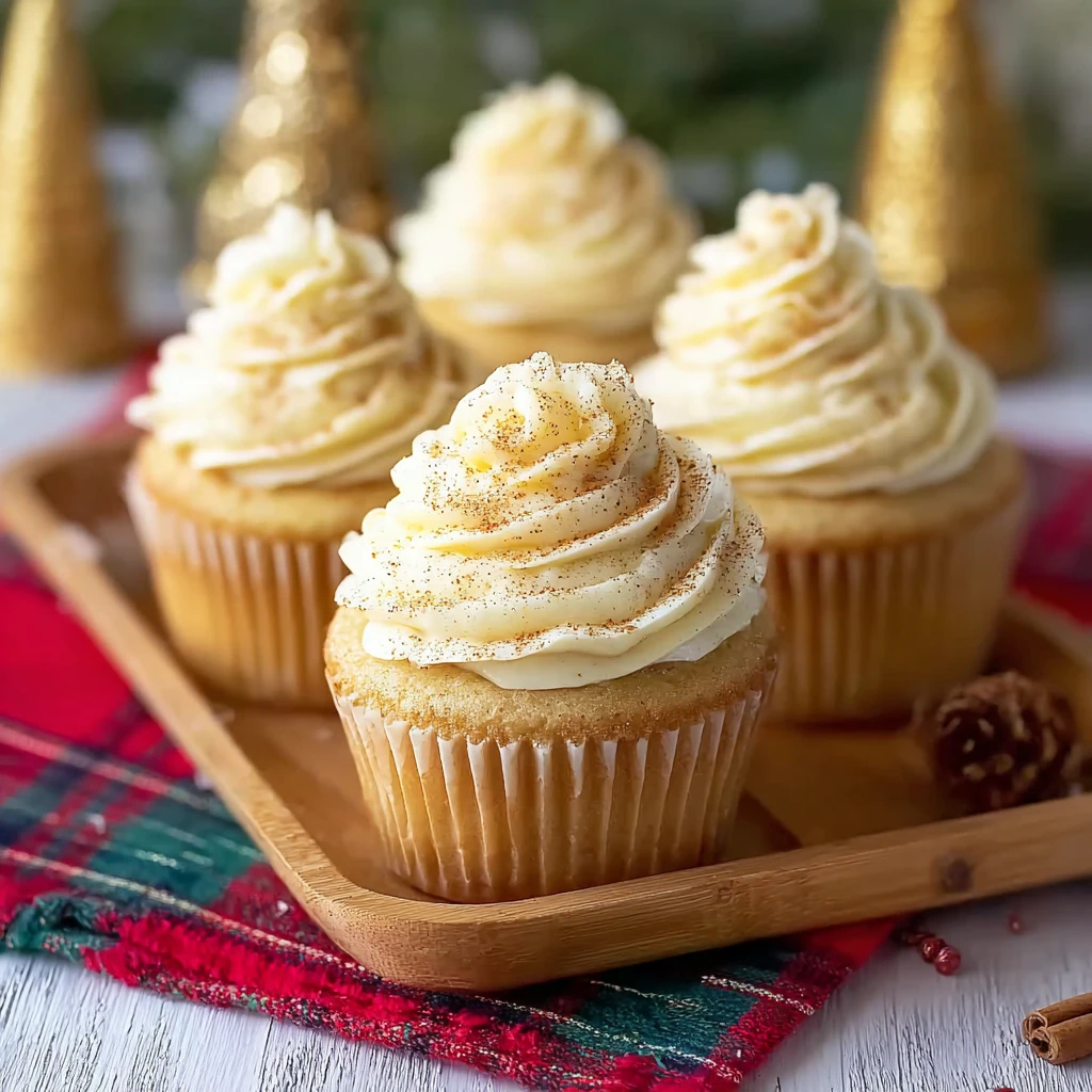 Delicious Eggnog Cupcakes