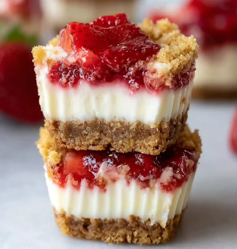 Best Mini Strawberry Cheesecake Recipe Easy Homemade Mini Strawberry Cheesecakes Gluten-free Mini Strawberry Cheesecake Mi...