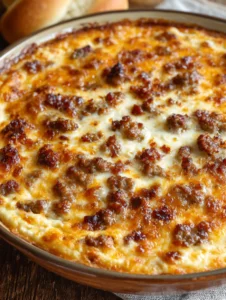 Cheesy Sausage and Bacon Baked Dip: The Ultimate Crowd-Pleaser You’ll Crave Again and Again