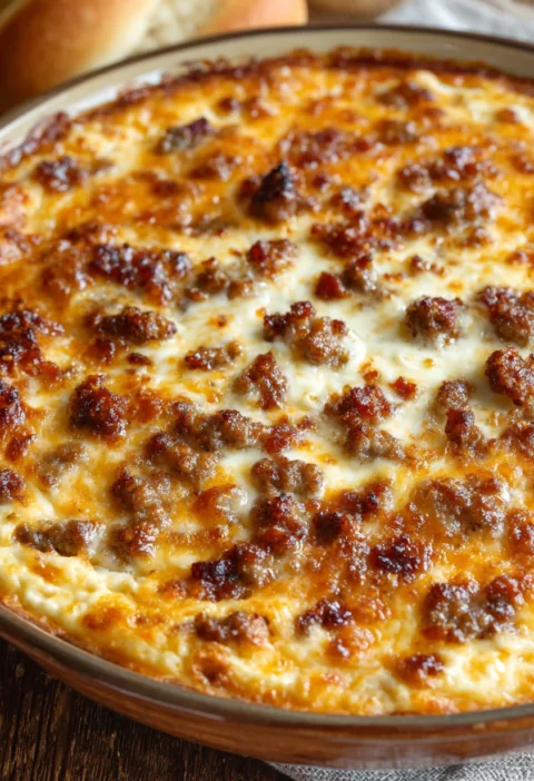 Cheesy Sausage Bacon Dip Recipe Easy Sausage And Bacon Dip Best Cheese Dip For Parties Ultimate Crowd-pleaser Bacon Dip Sa...