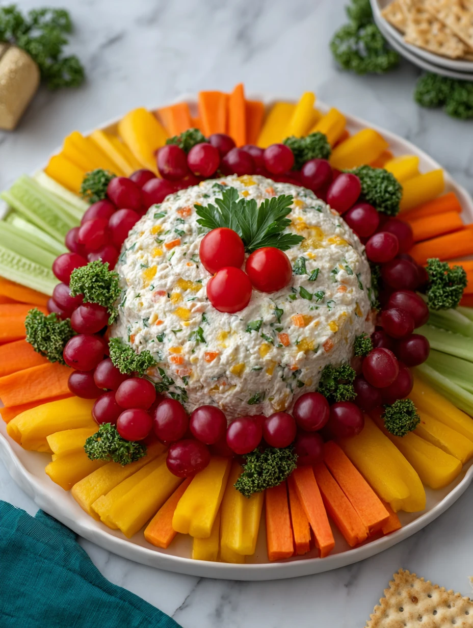 Christmas Taco Cheese Ball Wreath Recipe