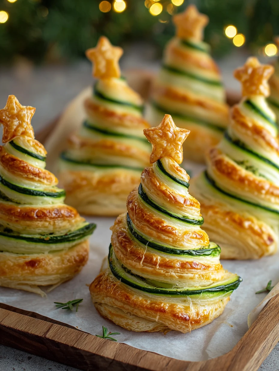 Basil Pesto Cheesy Puff Pastry Christmas Tree Recipe