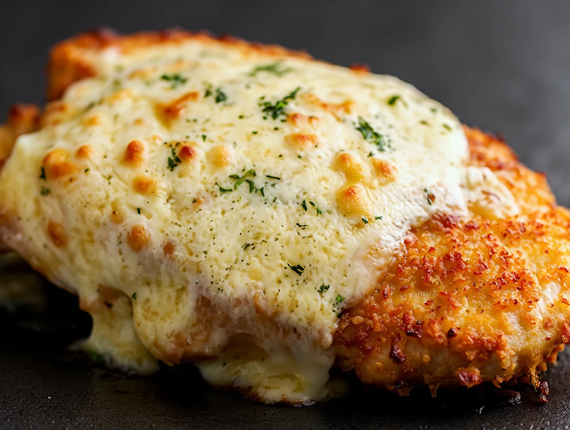 Cheesy garlic chicken brest