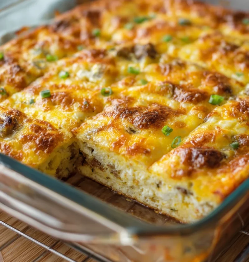 Easy Cheesy Sausage Breakfast Casserole Recipe Best Sausage And Cheese Casserole For Brunch How To Make A Cheesy Sausage C...