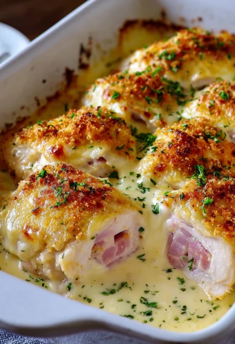 Easy Chicken Cordon Bleu Casserole Recipe Healthy Chicken Cordon Bleu Casserole Keto Chicken Cordon Bleu Casserole Gluten ...