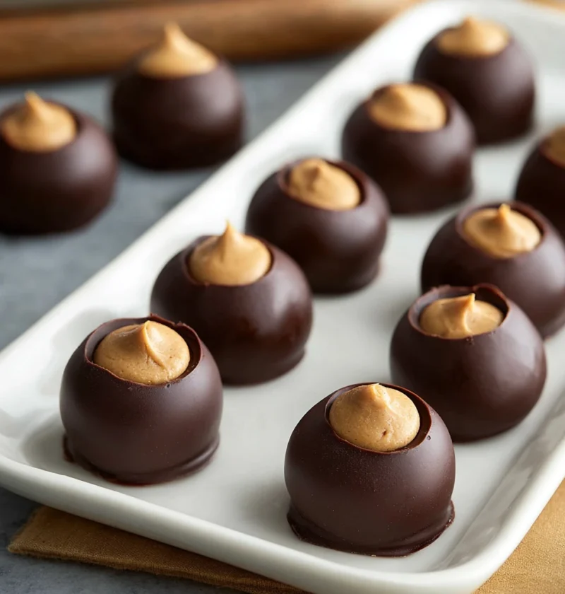 Easy Chocolate Dipped Peanut Butter Balls Recipe Homemade Peanut Butter Balls Dipped In Chocolate Best Chocolate For Dippi...