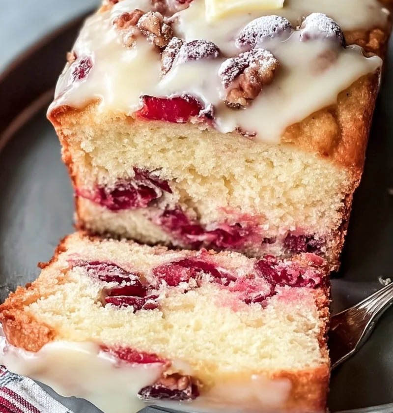 Easy Cream Cheese Cranberry Loaf Recipe Homemade Cranberry Cream Cheese Bread Best Cream Cheese Cranberry Loaf Cranberry L...
