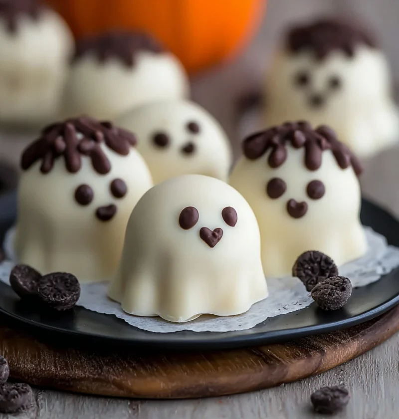 Easy Ghost Oreo Truffles Recipe Homemade Halloween Oreo Truffles Ghost Oreo Truffles Kids Can Make No Bake Ghost Oreo Truf...