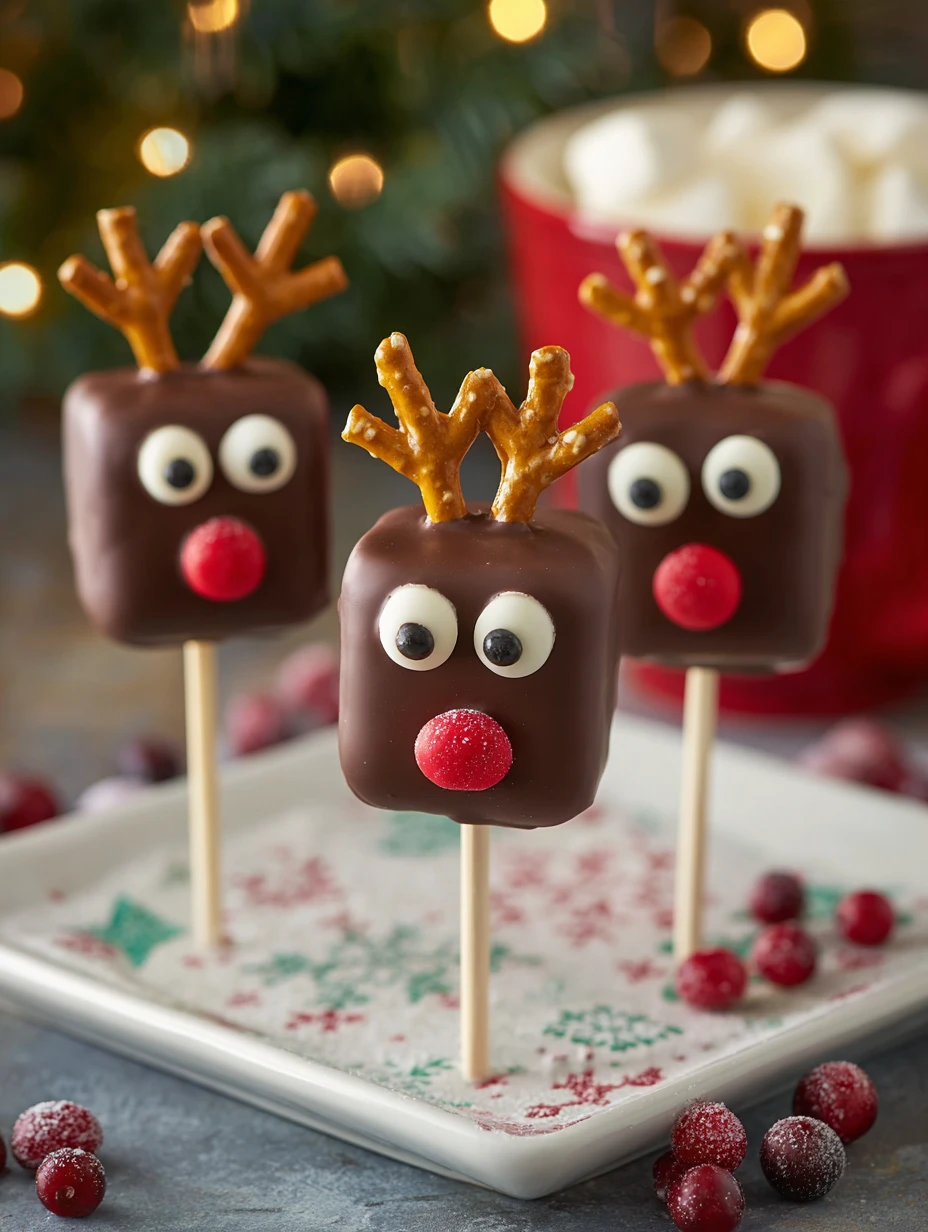 Marshmallow Reindeer Pops Recipe