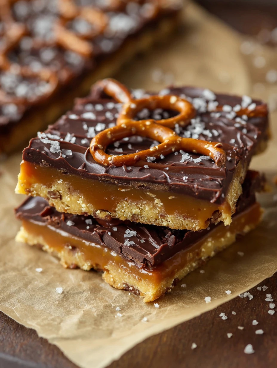 Salted Caramel Pretzel Bark Recipe