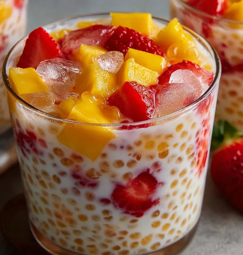 Strawberry Mango Sago Recipe How To Make Strawberry Mango Sago Best Tropical Sago Dessert Recipe Homemade Strawberry Mango...