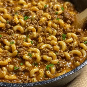 classic beef elbow macaroni skillet