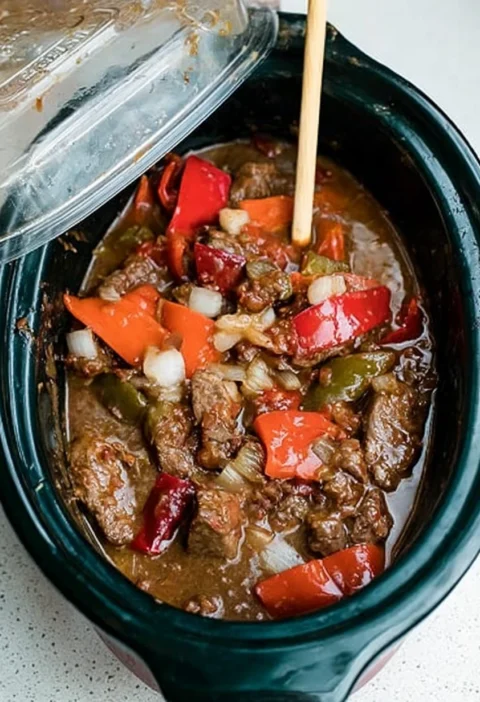 Crock Pot Pepper Steak