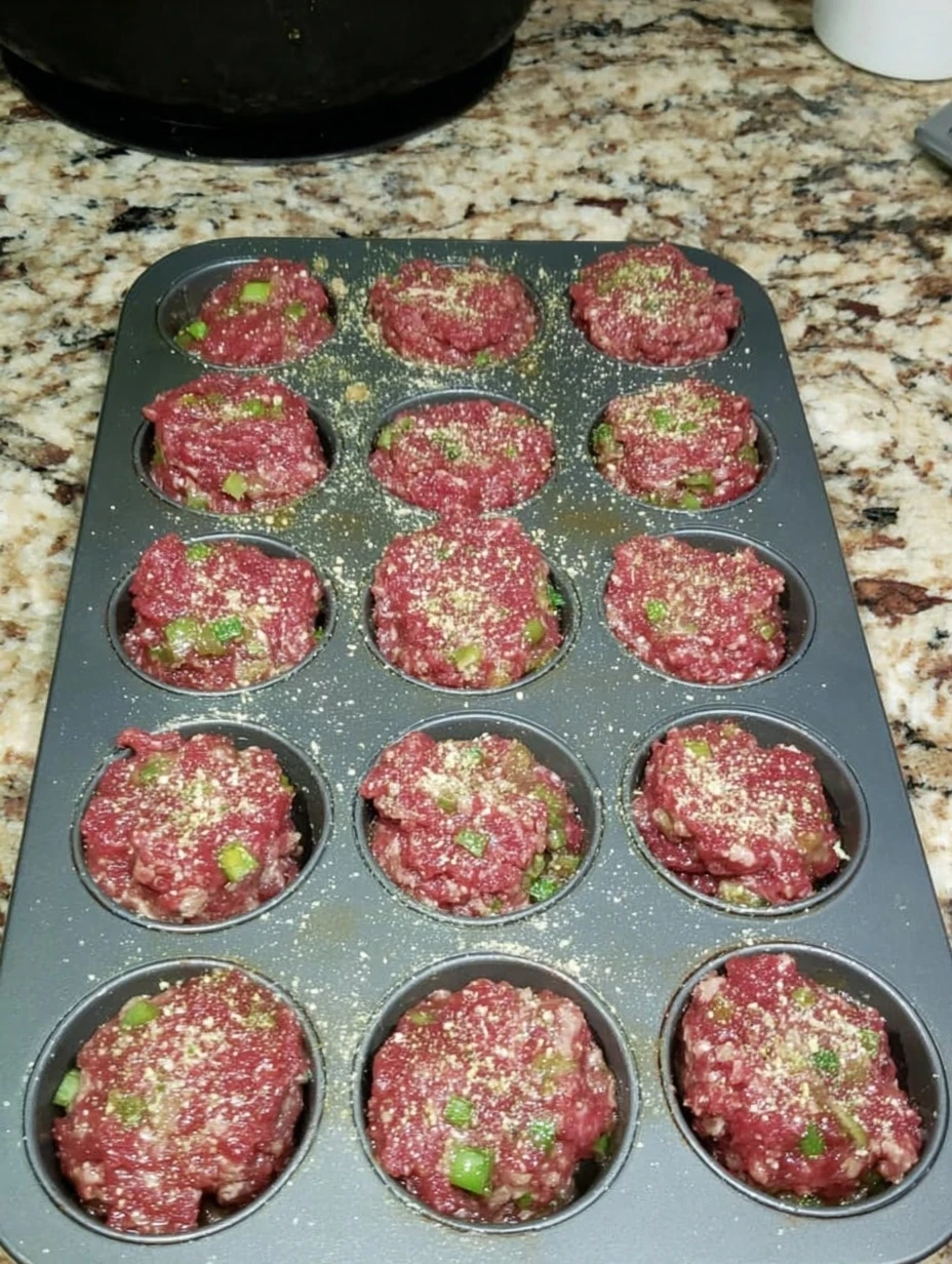 Make meatloaf in a muffin pan