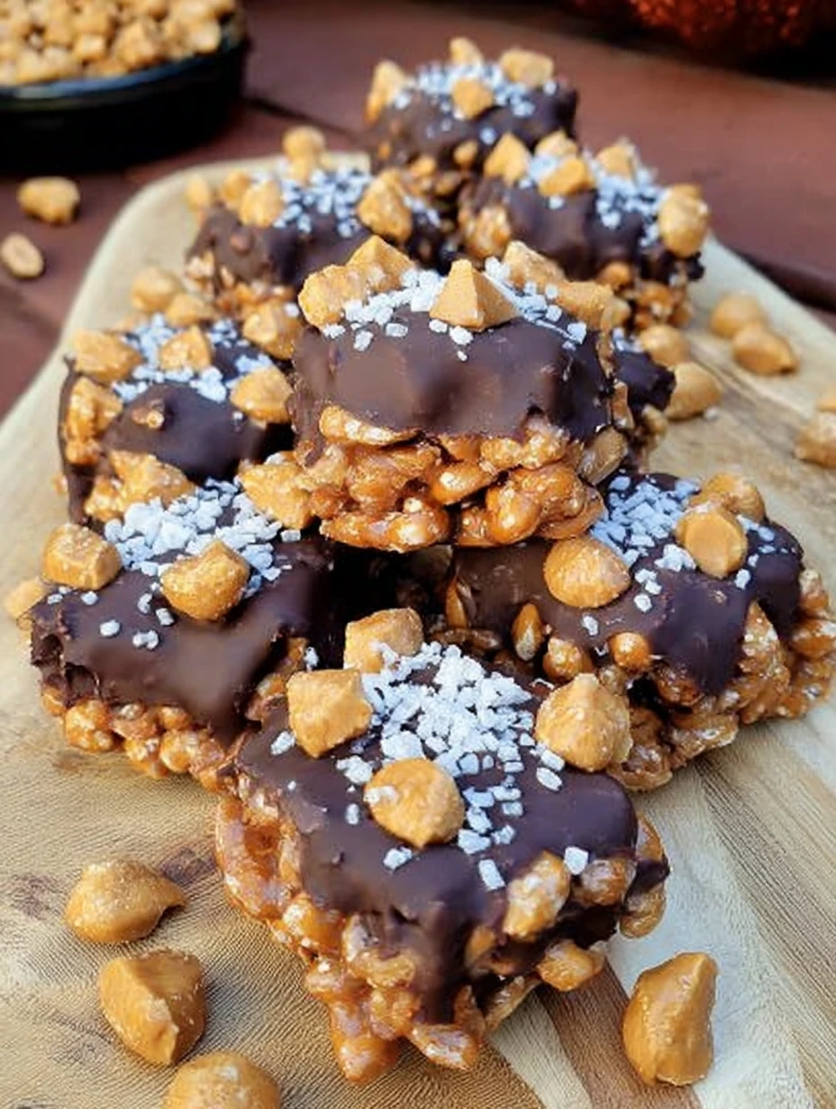 Peanut Butter Pretzel Clusters – No-Bake