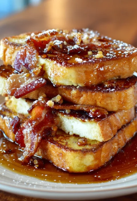 Bourbon Maple Bacon French Toast Sweet Smoky Sinfully
