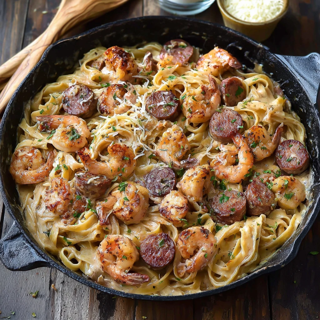 Cajun Shrimp and Sausage Pasta