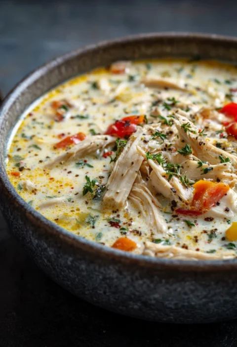 Creamy Chicken Soup Cold Days