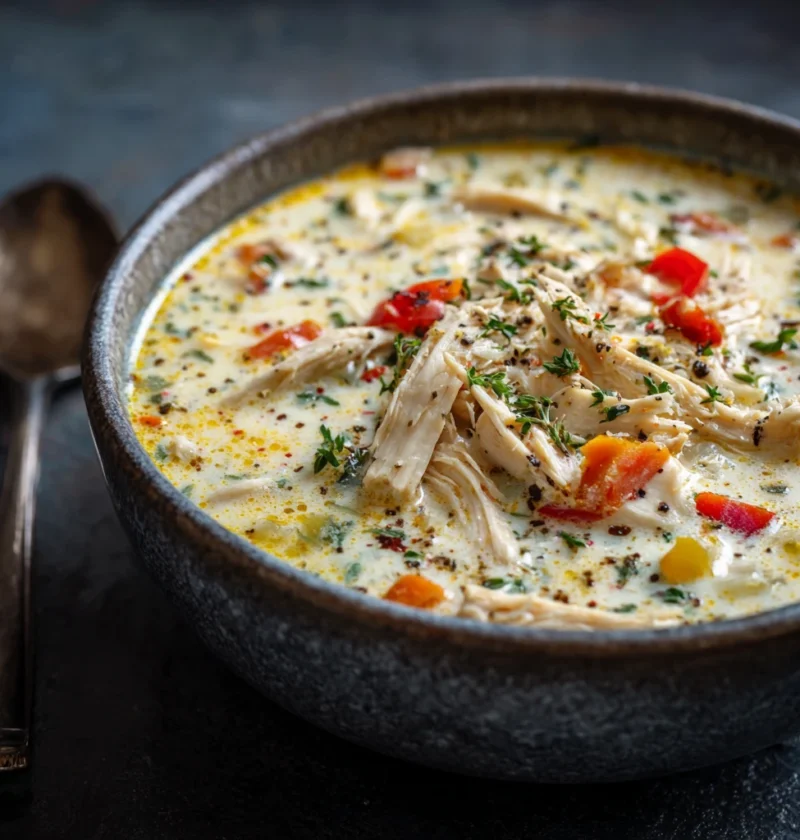 Creamy Chicken Soup Cold Days