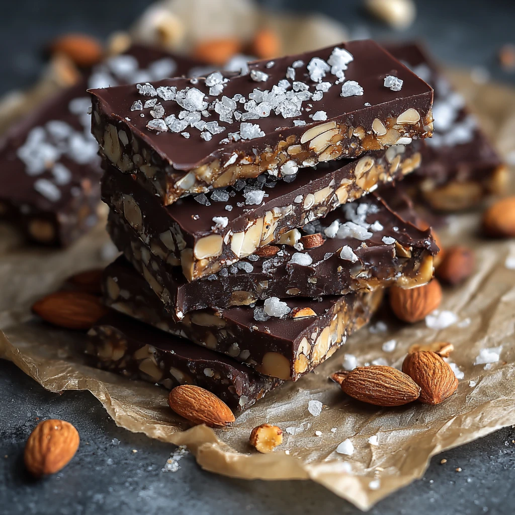 Crunchy Dark Chocolate & Sea Salt Nut Bars
