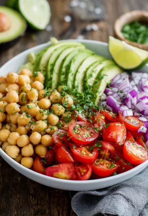 Fresh Avocado Chickpea Salad