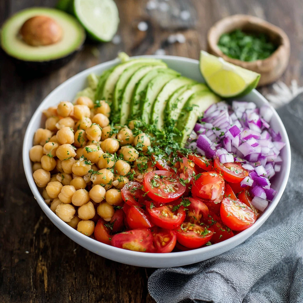 Fresh Avocado Chickpea Salad