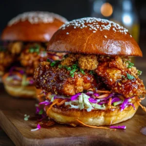 Hot Honey Crunch Chicken Burger