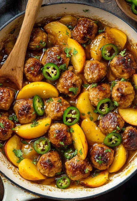 Jalapeo Peach Chicken Meatballs