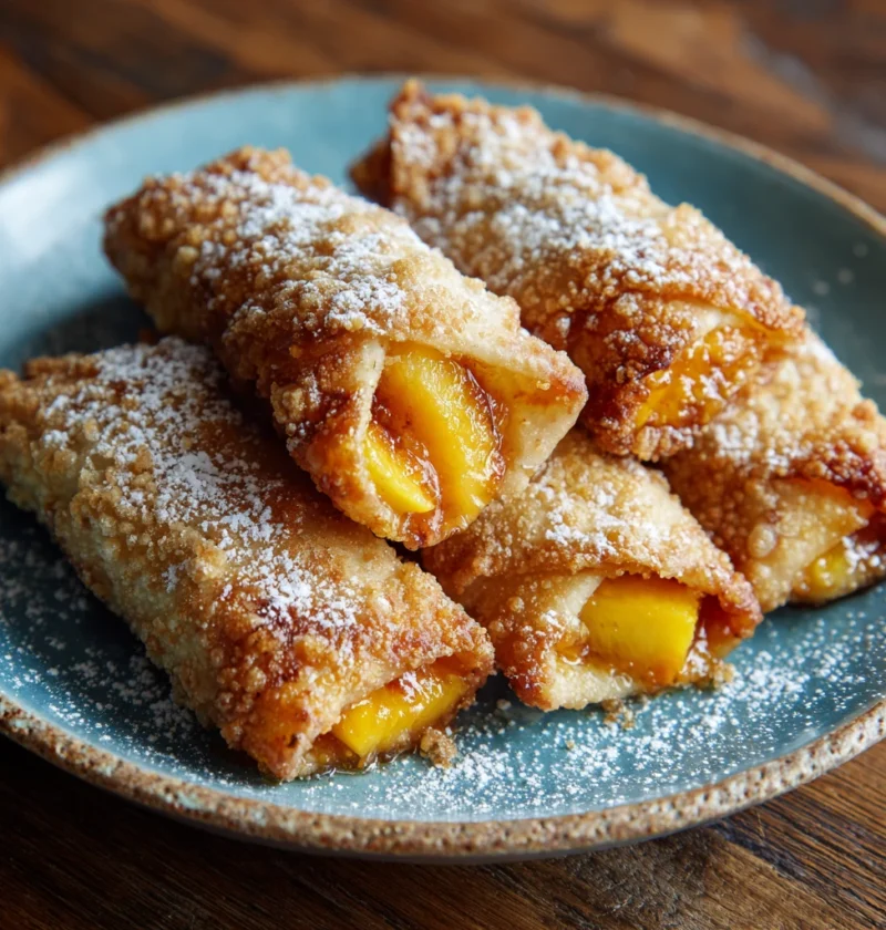 Peach Cobbler Egg Rolls Recipe Ingredients