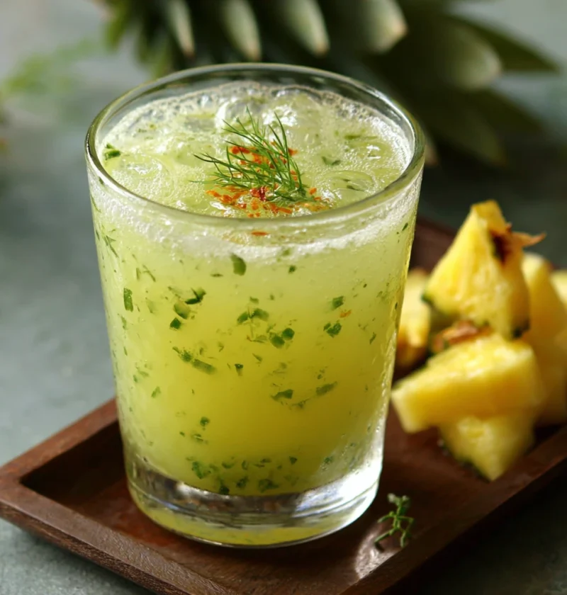 Pineapple Cucumber Homemade Refreshing Drink