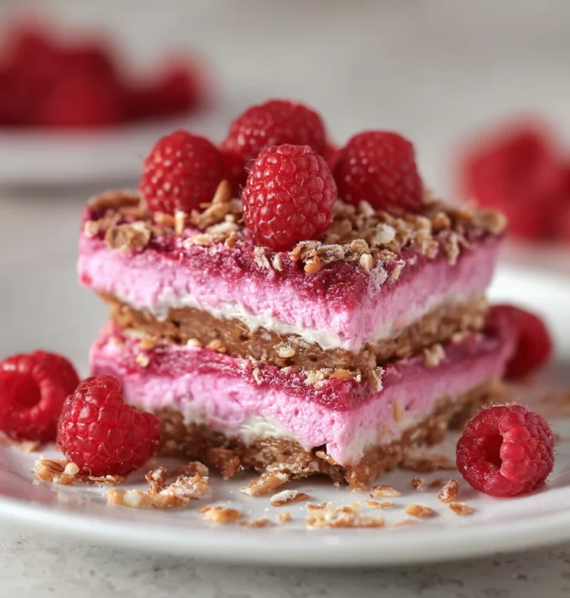 Raspberry Pretzel Dessert Bars