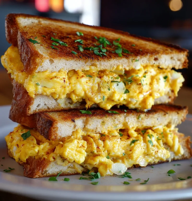 Scrambled Egg Grilled Cheese Sandwich