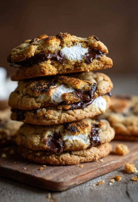 Smores Cookies Recipe Marshmallow Chocolate
