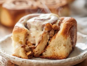 Soft and Fluffy Cinnamon-Walnut Rolls with Cream Cheese Frosting