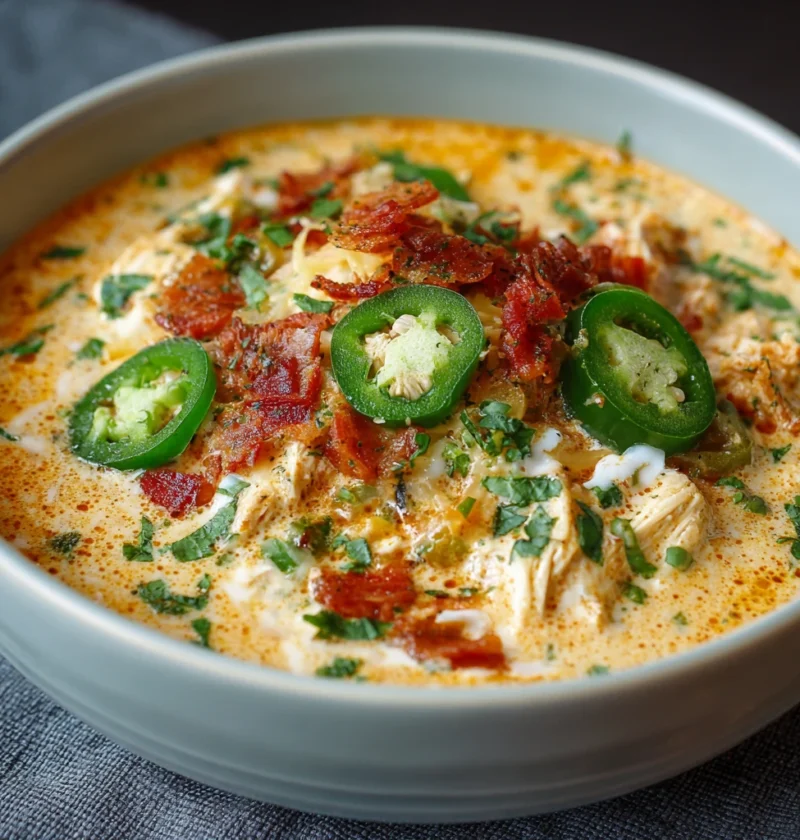 Spicy Creamy Jalapeo Popper Chicken Soup