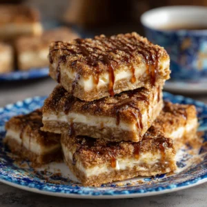Sweet & Crunchy Churro Saltine Toffee Bars with Cinnamon Sugar and Creamy Filling