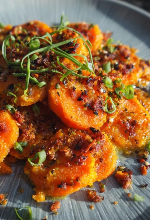 Sweet Savory Smashed Carrots Addictive