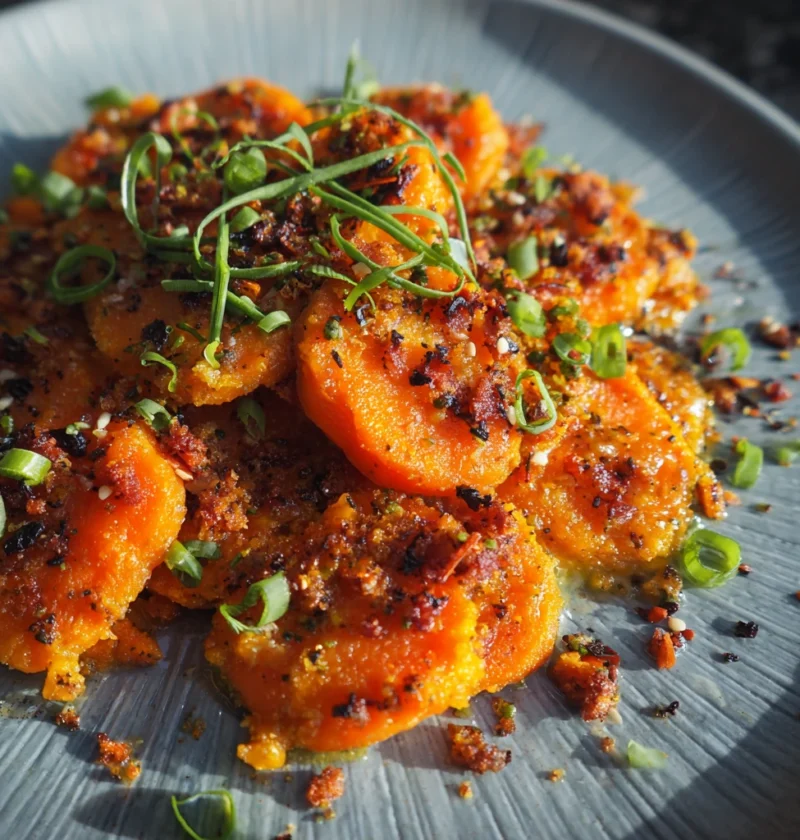 Sweet Savory Smashed Carrots Addictive