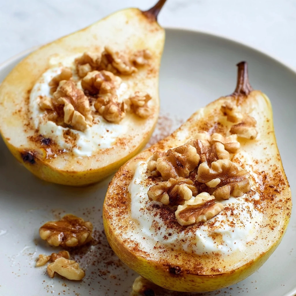 Baked Pears with Honey Walnut Goat Cheese Recipe