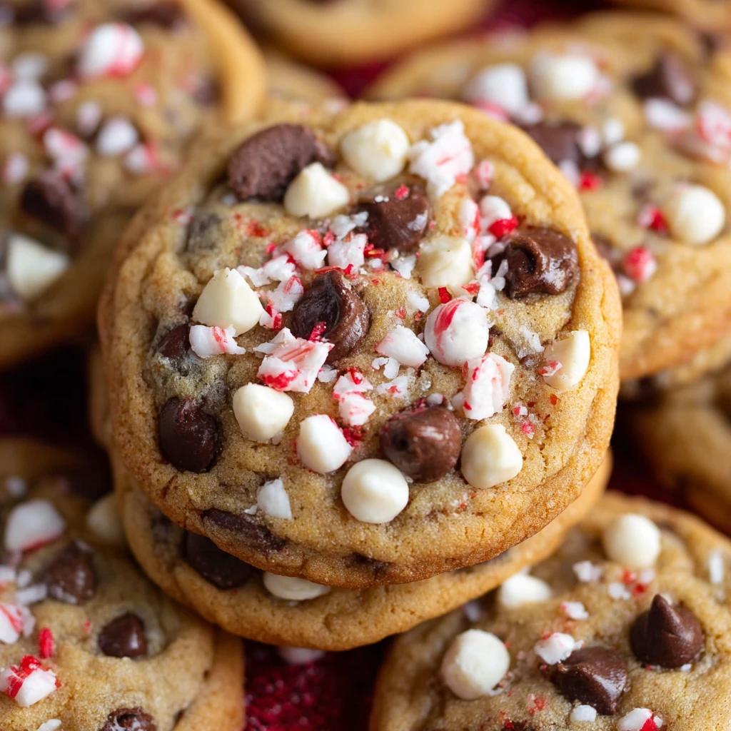 Candy Cane Chocolate Chip Cookies