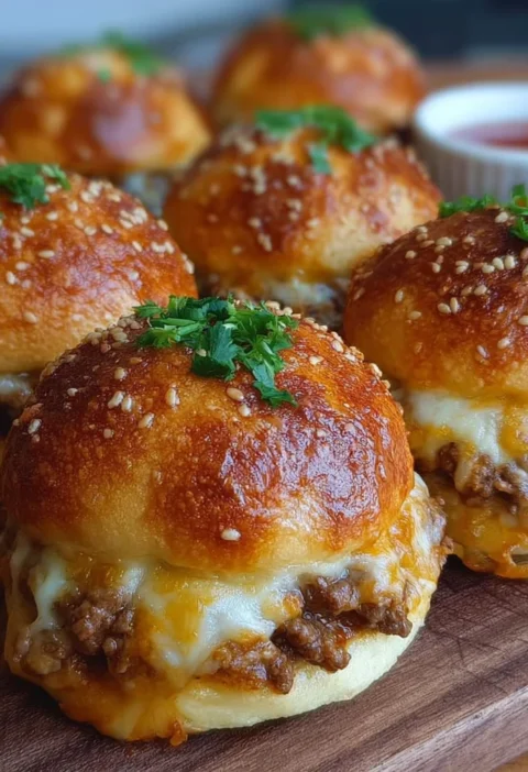 Cheesy Beef Stuffed Buns